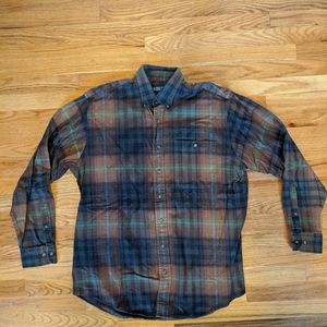 Land's End Men's Tall Plaid Flannel Shirt.